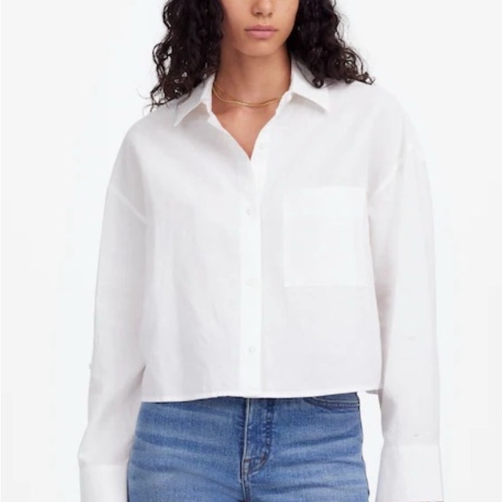 Madewell Oversized White Button Down Shirt